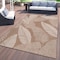 World Rug Gallery Distressed Palm Leaves Textured Flat Weave Indoor/Outdoor Area Rug 7'10" x 10' Brown 114BROWN8X10 - alternate 1